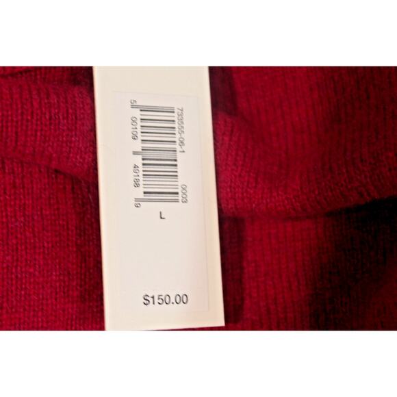 BANANA REPUBLIC Cashmere Sweater Mens size L Fuchsia Crew Neck Pullover - Picture 8 of 9